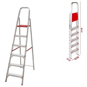 Escada De Alumínio Tesoura Botafogo Lar & Lazer 6 Degraus